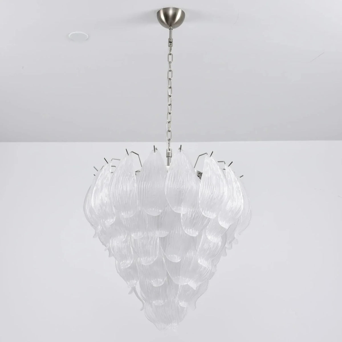 Modern Petal Chandelier in frosted glass for Dining Room by AUVIELIGHT