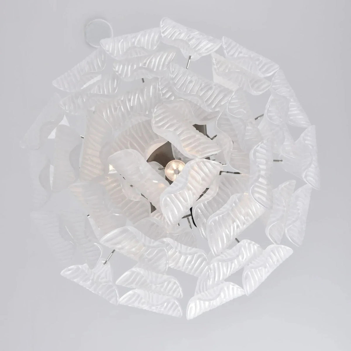 Modern Petal Chandelier in frosted glass for Dining Room by AUVIELIGHT