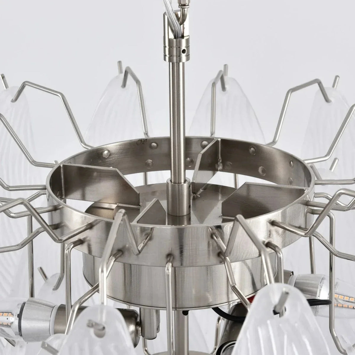 Modern Petal Chandelier in frosted glass for Dining Room by AUVIELIGHT