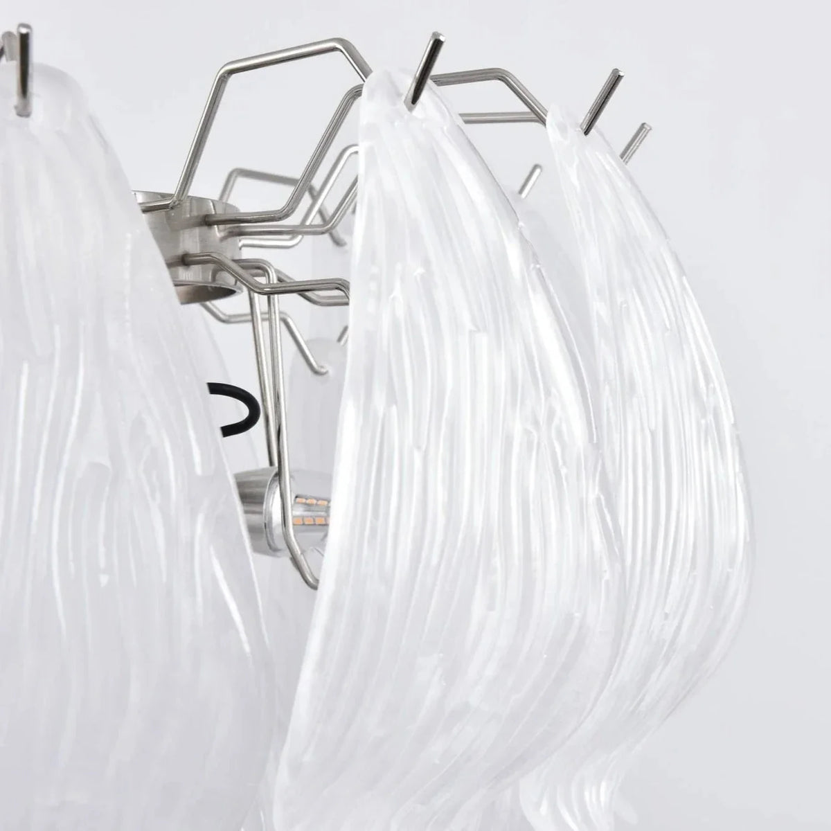 Modern Petal Chandelier in frosted glass for Dining Room by AUVIELIGHT