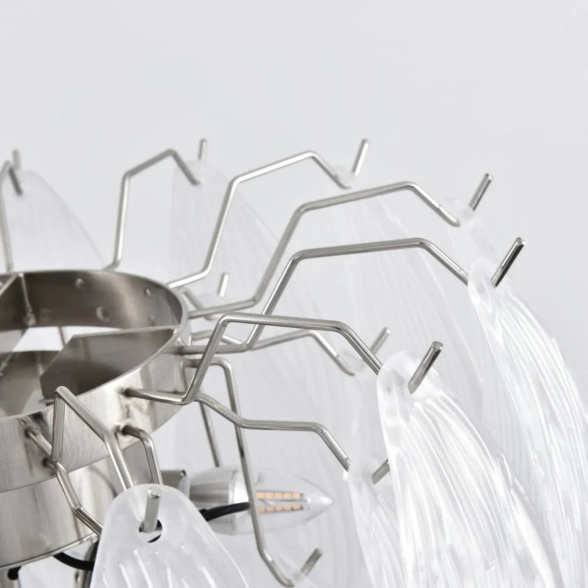 Modern Petal Chandelier in frosted glass for Dining Room by AUVIELIGHT
