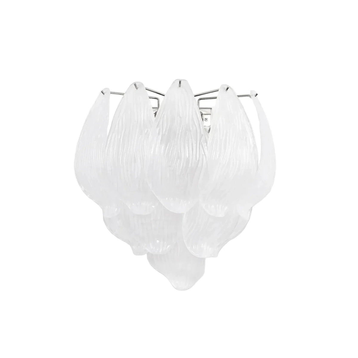 Modern Petal Wall Sconce in frosted glass for Hallway by AUVIELIGHT, L 14.2″ x H 15.7″ x W 7.9″ / Colour