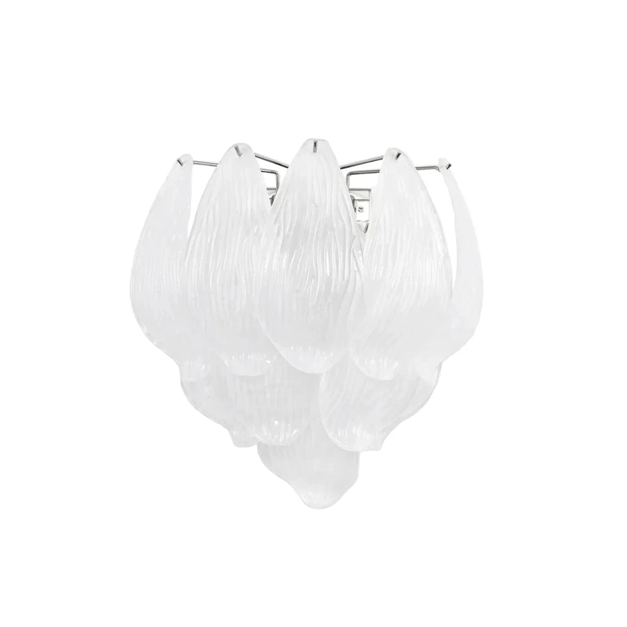 Modern Petal Wall Sconce in frosted glass for Hallway by AUVIELIGHT, L 14.2″ x H 15.7″ x W 7.9″ / Colour