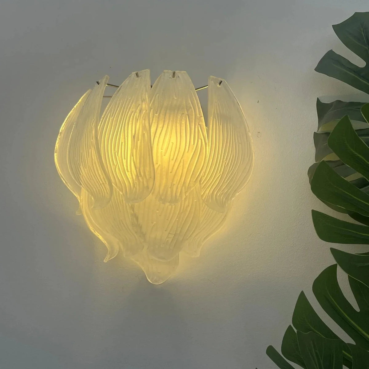 Modern Petal Wall Sconce in frosted glass for Hallway by AUVIELIGHT