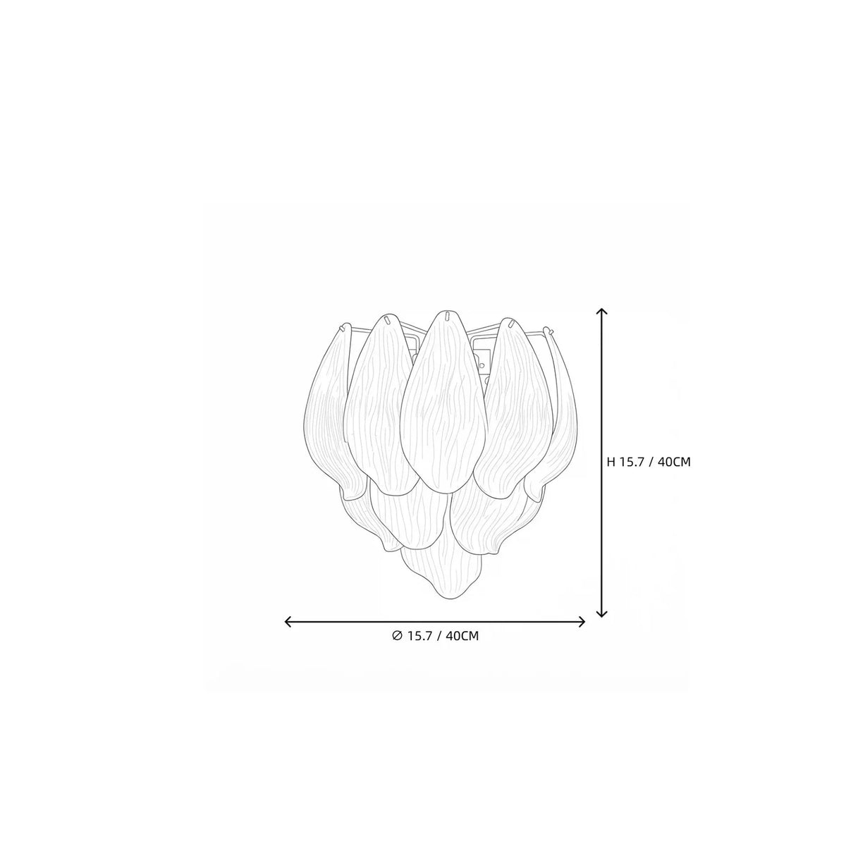 Modern Petal Wall Sconce in frosted glass for Hallway by AUVIELIGHT