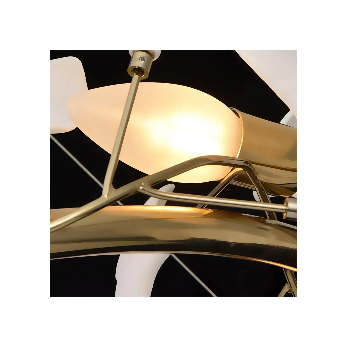 Modern Spiral Ginkgo Leaf Staircase Chandelier light fixture by AUVIELIGHT
