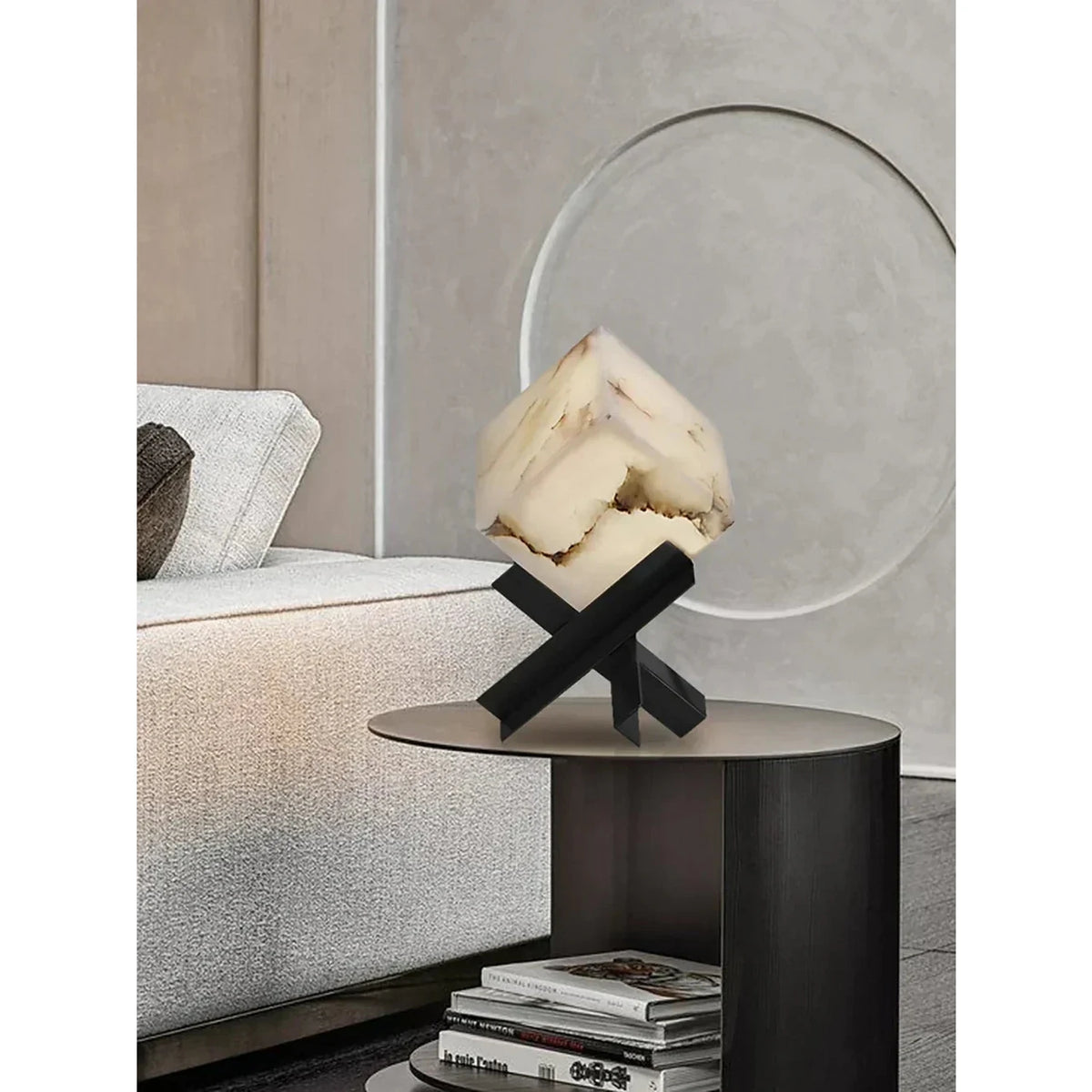 Modern Table Lamp in alabaster for Living Room light fixture by AUVIELIGHT