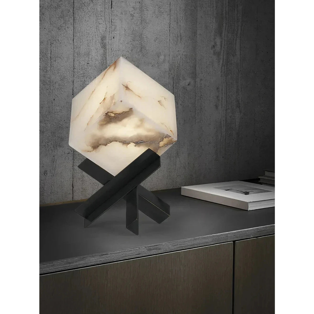 Modern Table Lamp in alabaster for Living Room light fixture by AUVIELIGHT