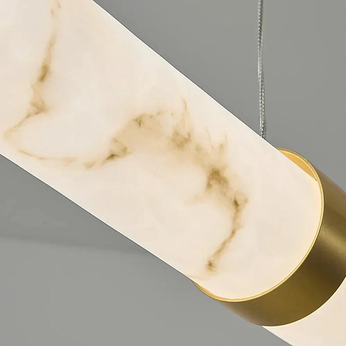 Modern Tube Pendant Light in alabaster for Kitchen Island by AUVIELIGHT