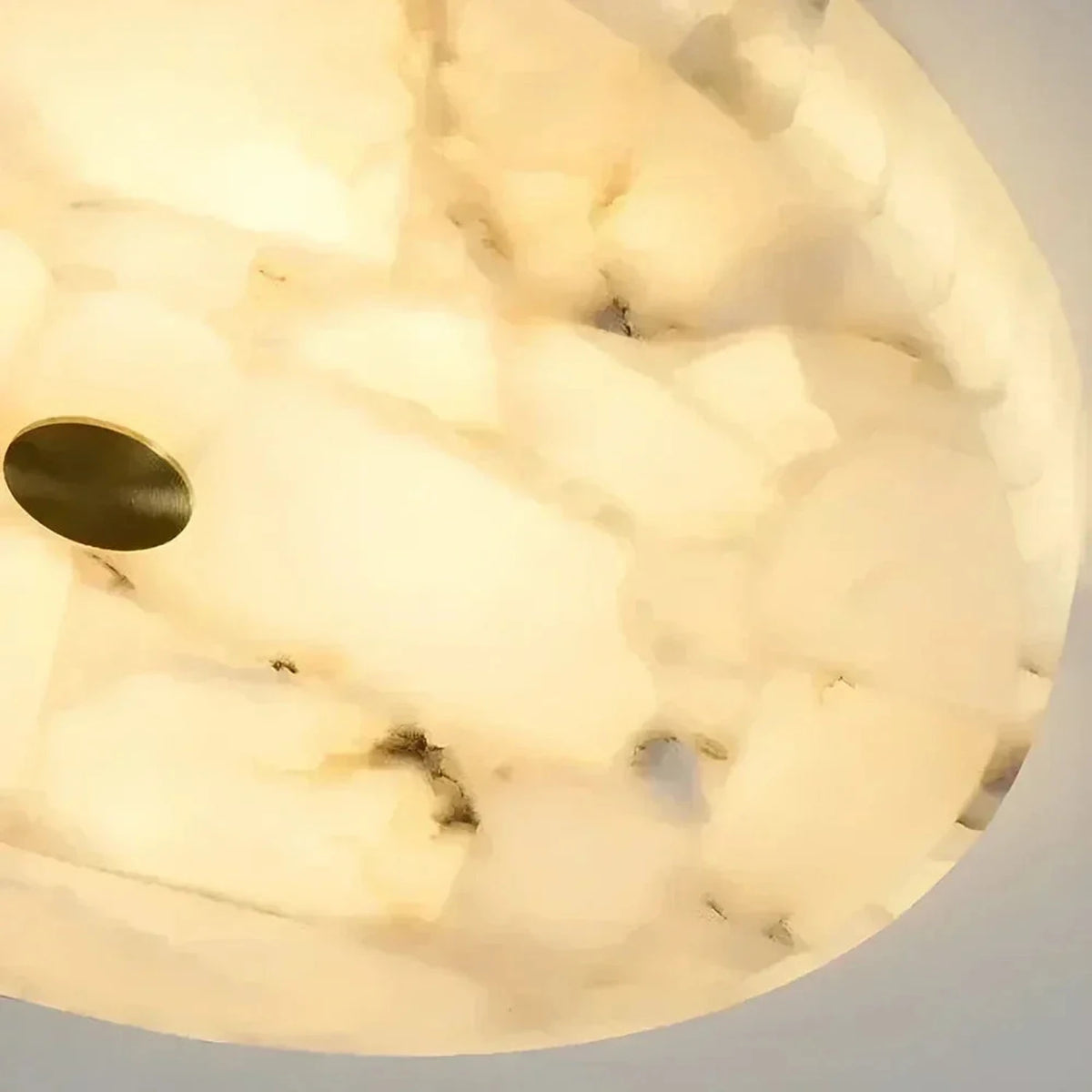 Mosaic Flush Mount in alabaster for Low Ceilings by AUVIELIGHT