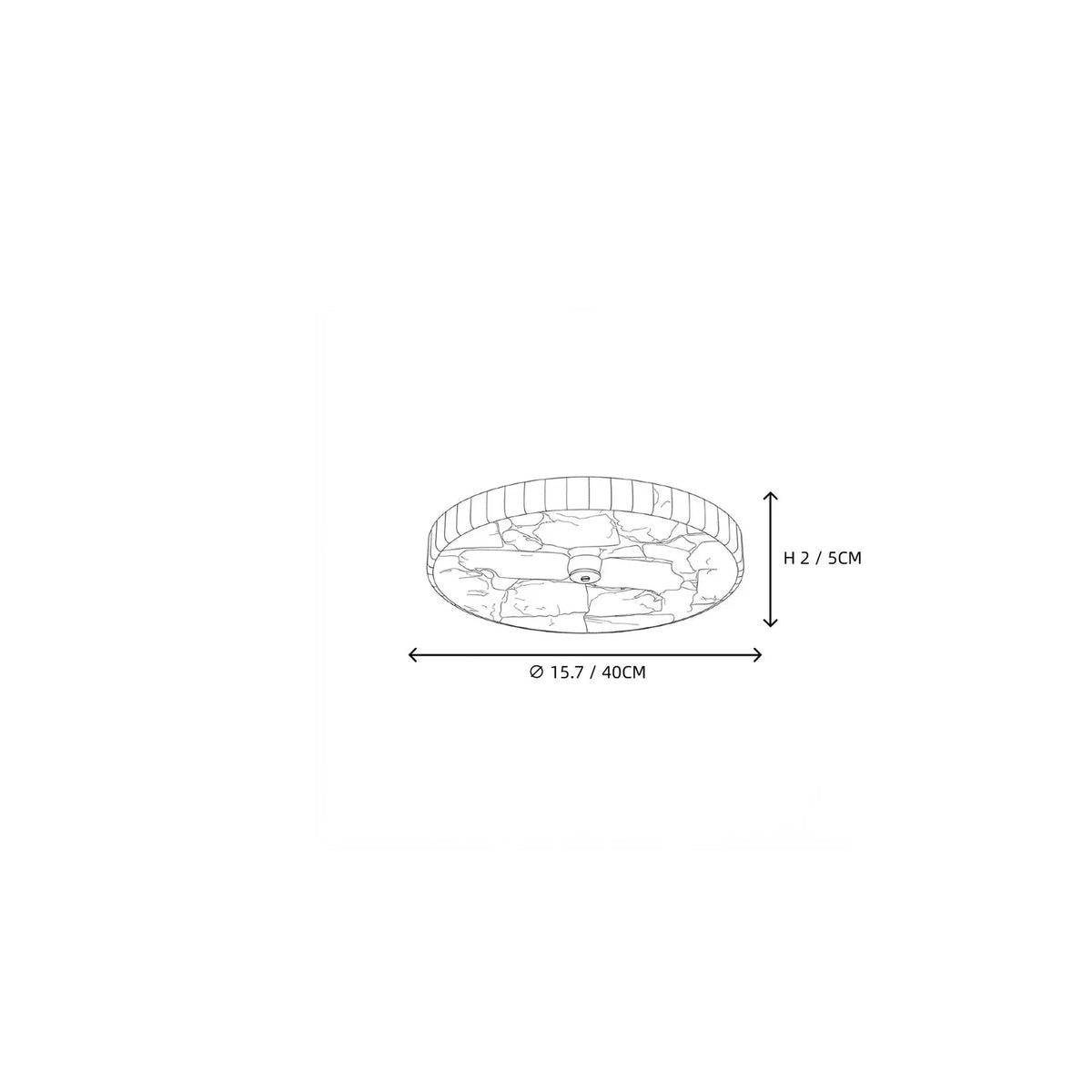 Mosaic Flush Mount in alabaster for Low Ceilings by AUVIELIGHT