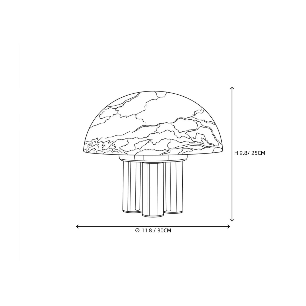 Mushroom Table Lamp in alabaster for Living Room light fixture by AUVIELIGHT