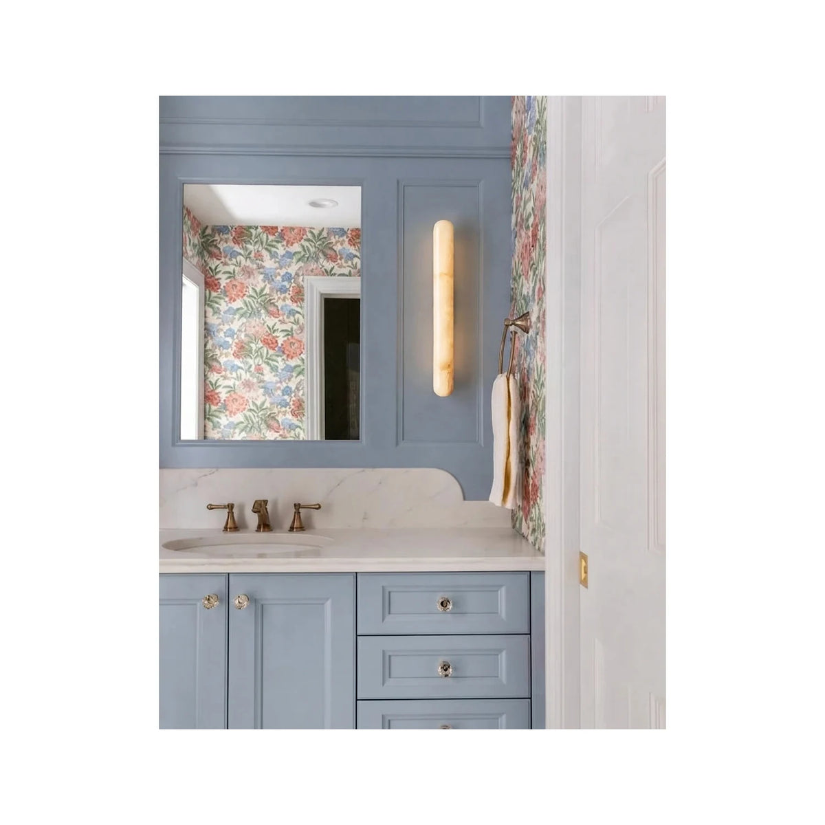 Nara Alabaster Linear Vanity Light by AUVIELIGHT