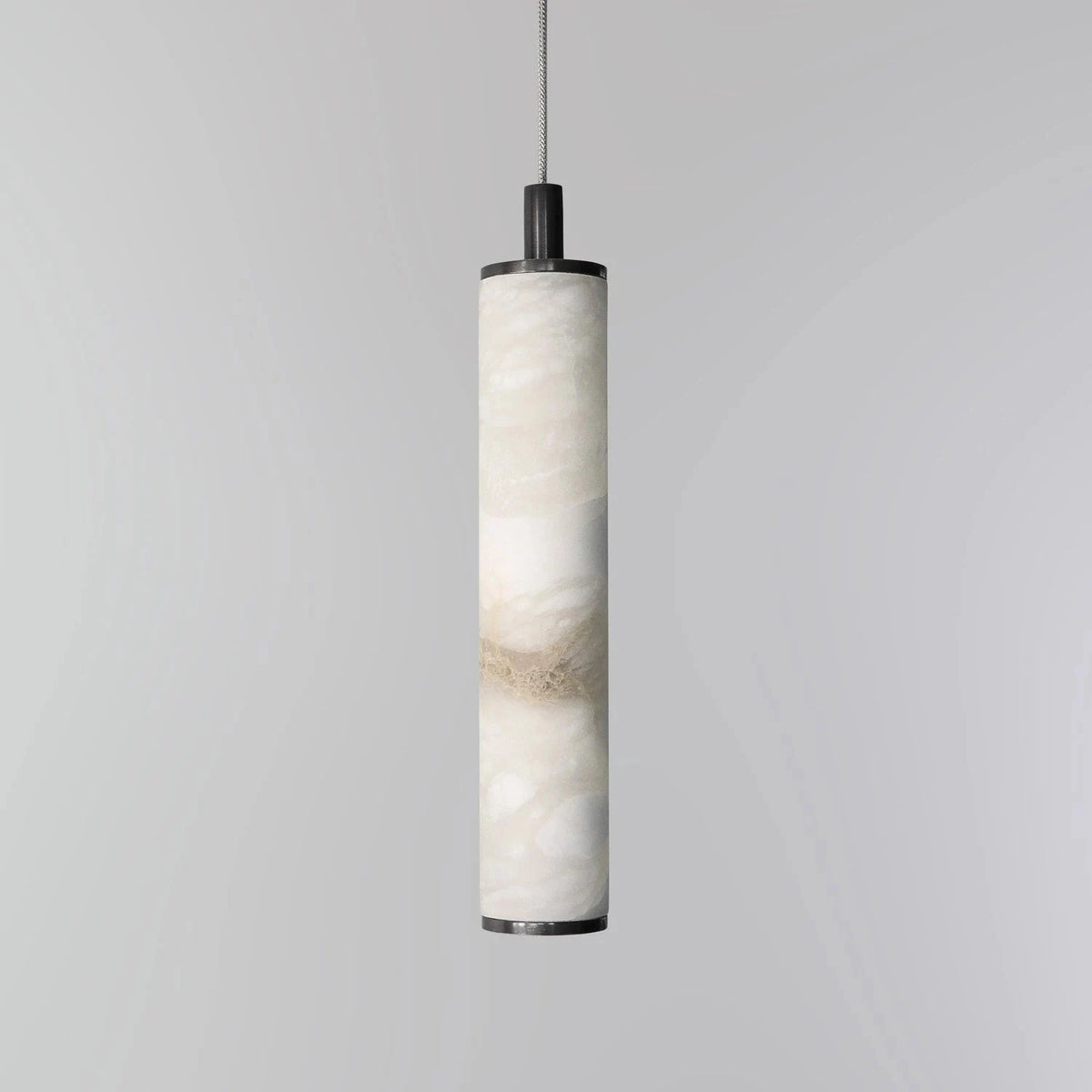 Nero Alabaster Pendant Light by AUVIELIGHT, ∅ 2.4″ x H 11.8″ / Black & White and 3 other sizes