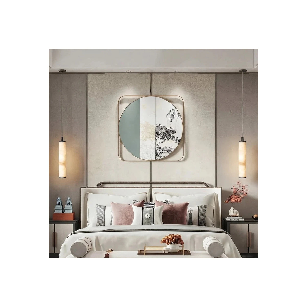 Nero Alabaster Pendant Light by AUVIELIGHT