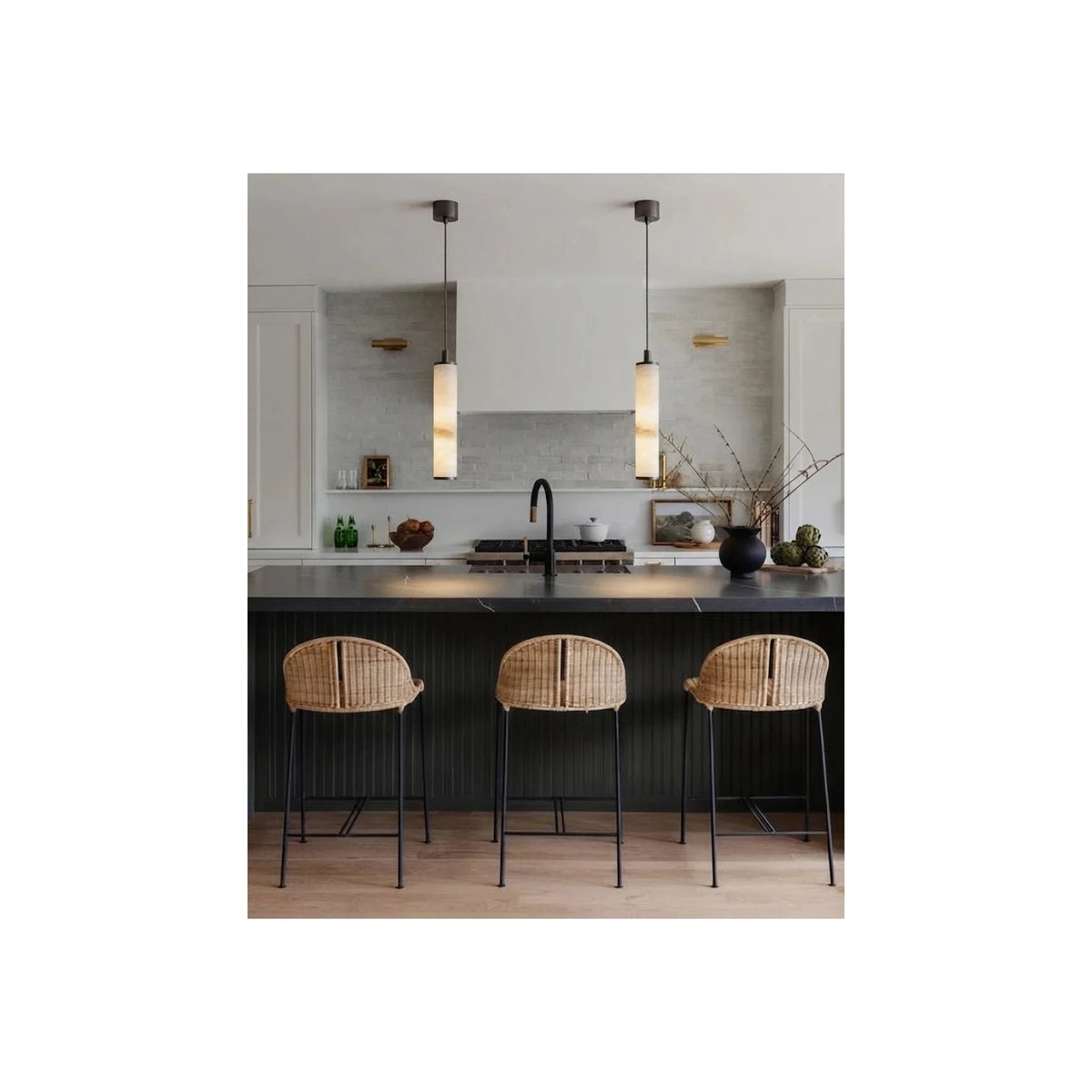 Nero Alabaster Pendant Light by AUVIELIGHT