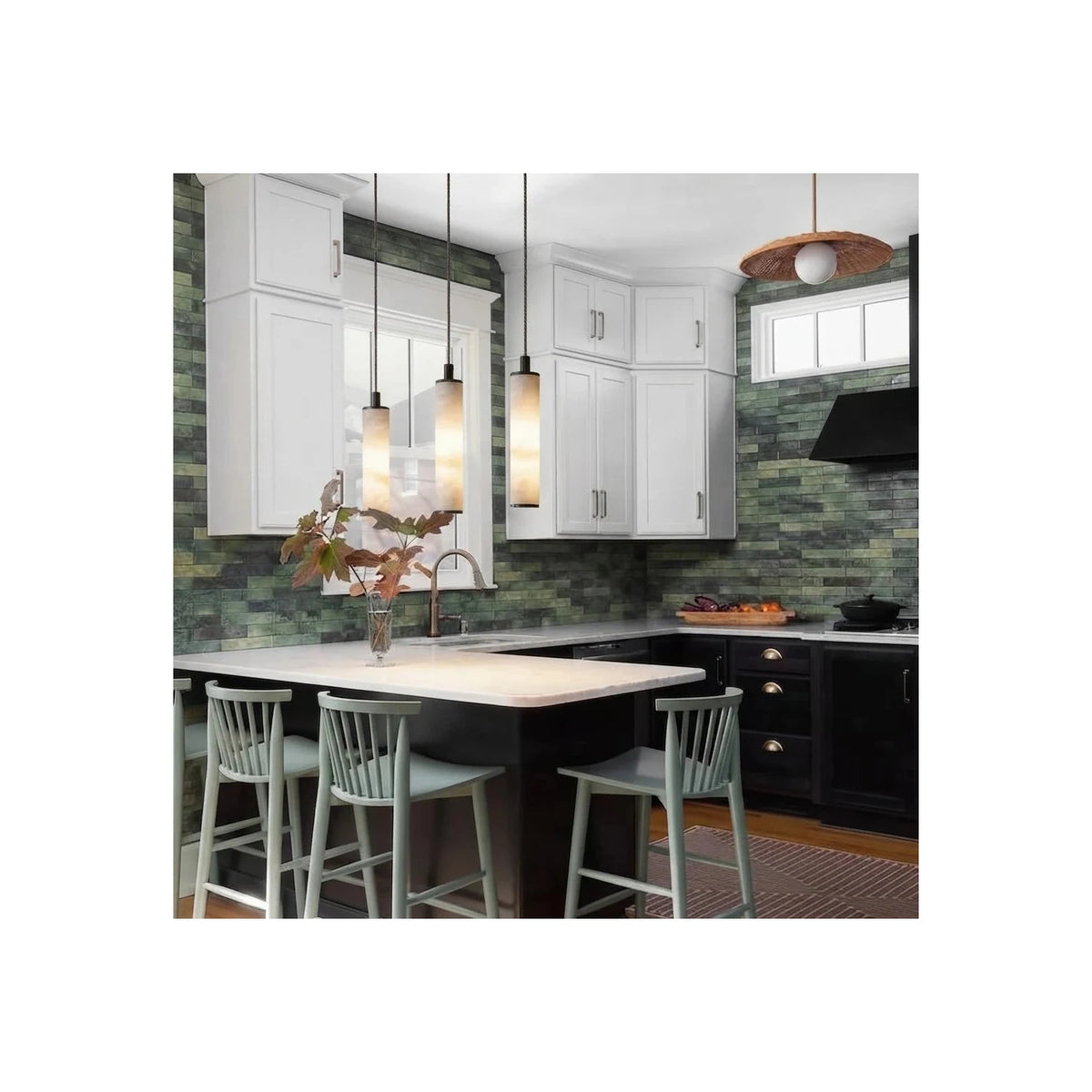 Nero Alabaster Pendant Light by AUVIELIGHT
