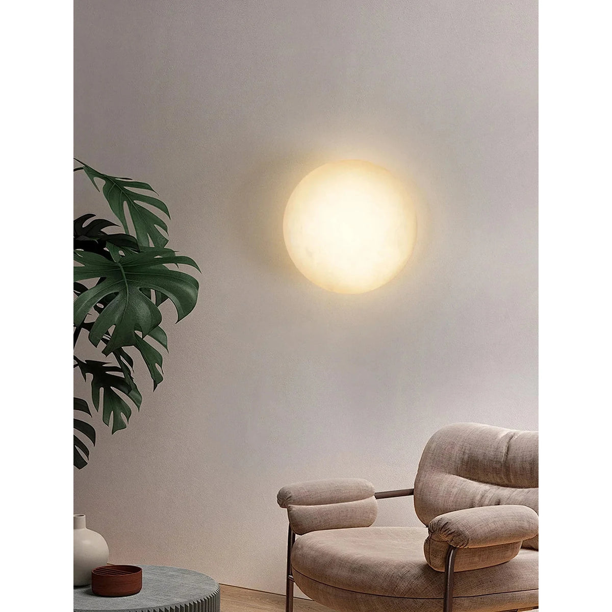 Nido Alabaster Bedside Wall Light by AUVIELIGHT