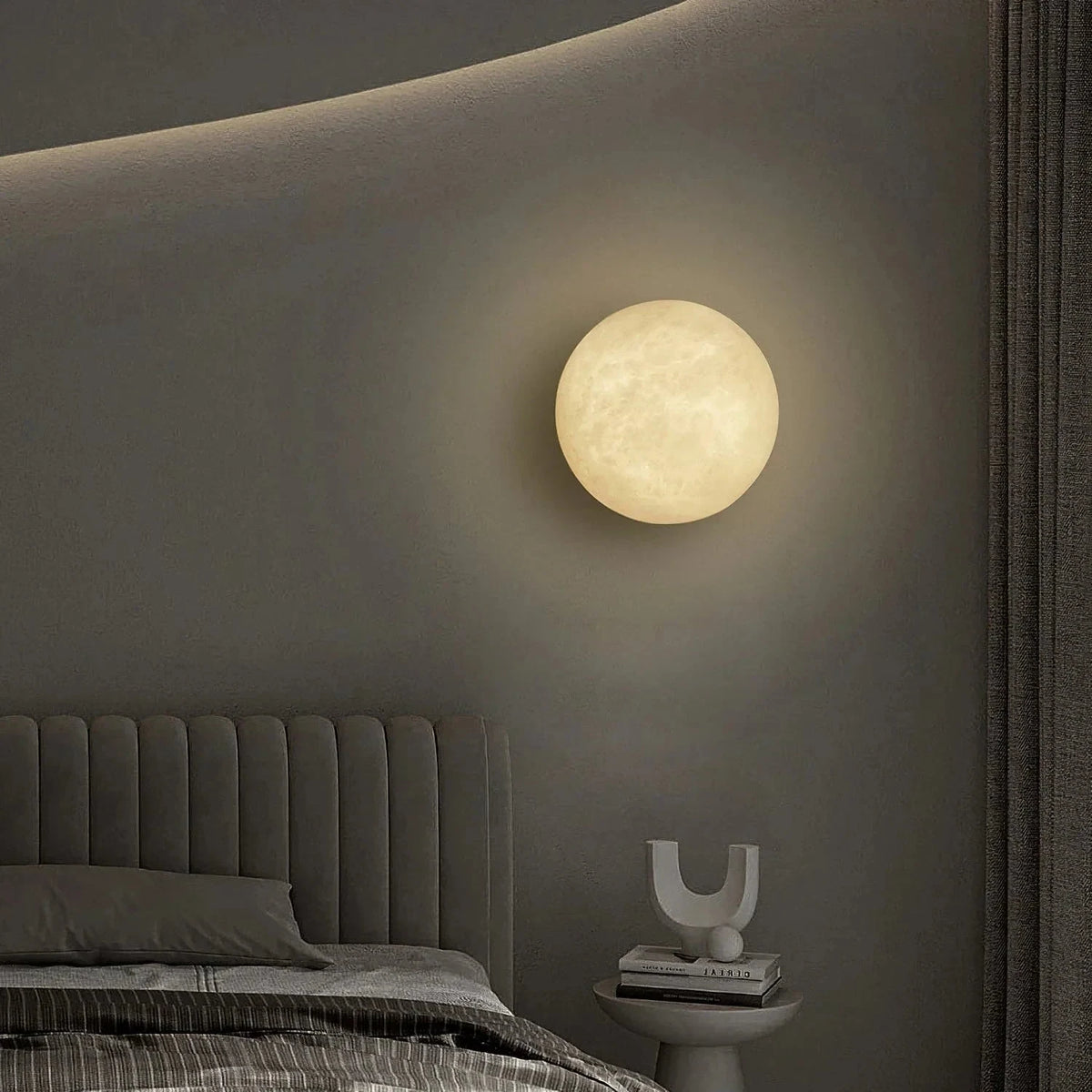 Nido Alabaster Bedside Wall Light by AUVIELIGHT