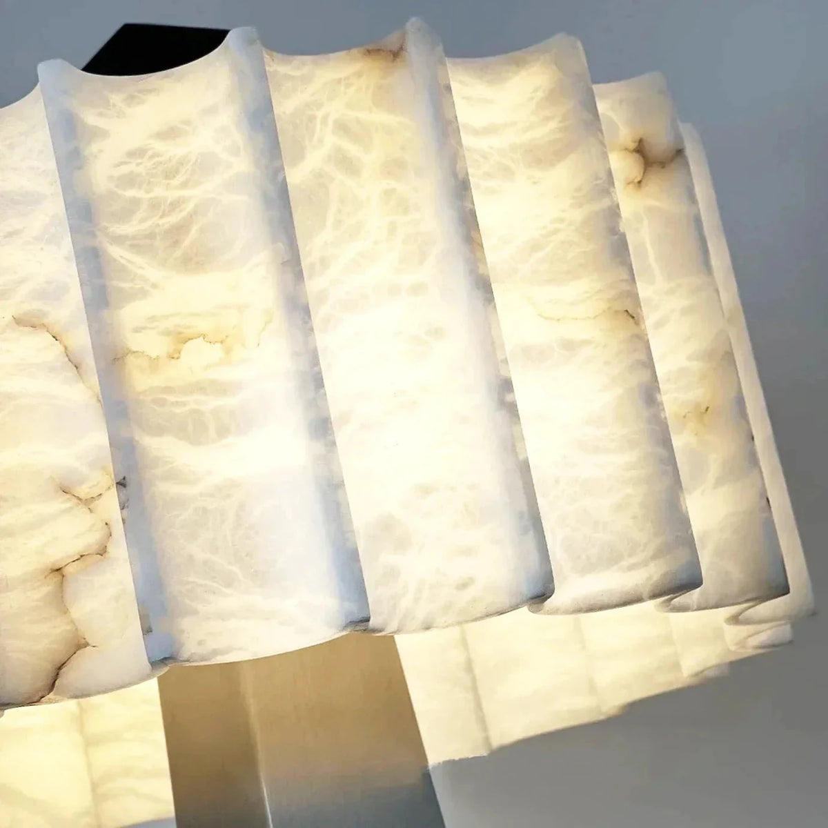 Obelisk Floor Lamp in alabaster for Living Room light fixture by AUVIELIGHT