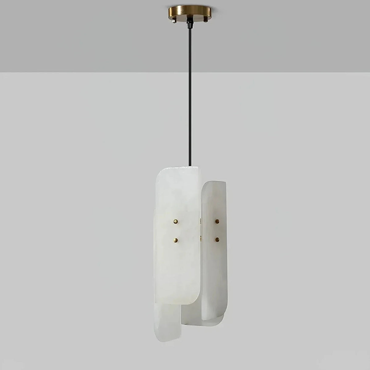 Offset Panel Pendant Light in alabaster for Kitchen Island by AUVIELIGHT, Dia 15cm x H 40cm / ∅ 5.9″ x H 15.7″ / White