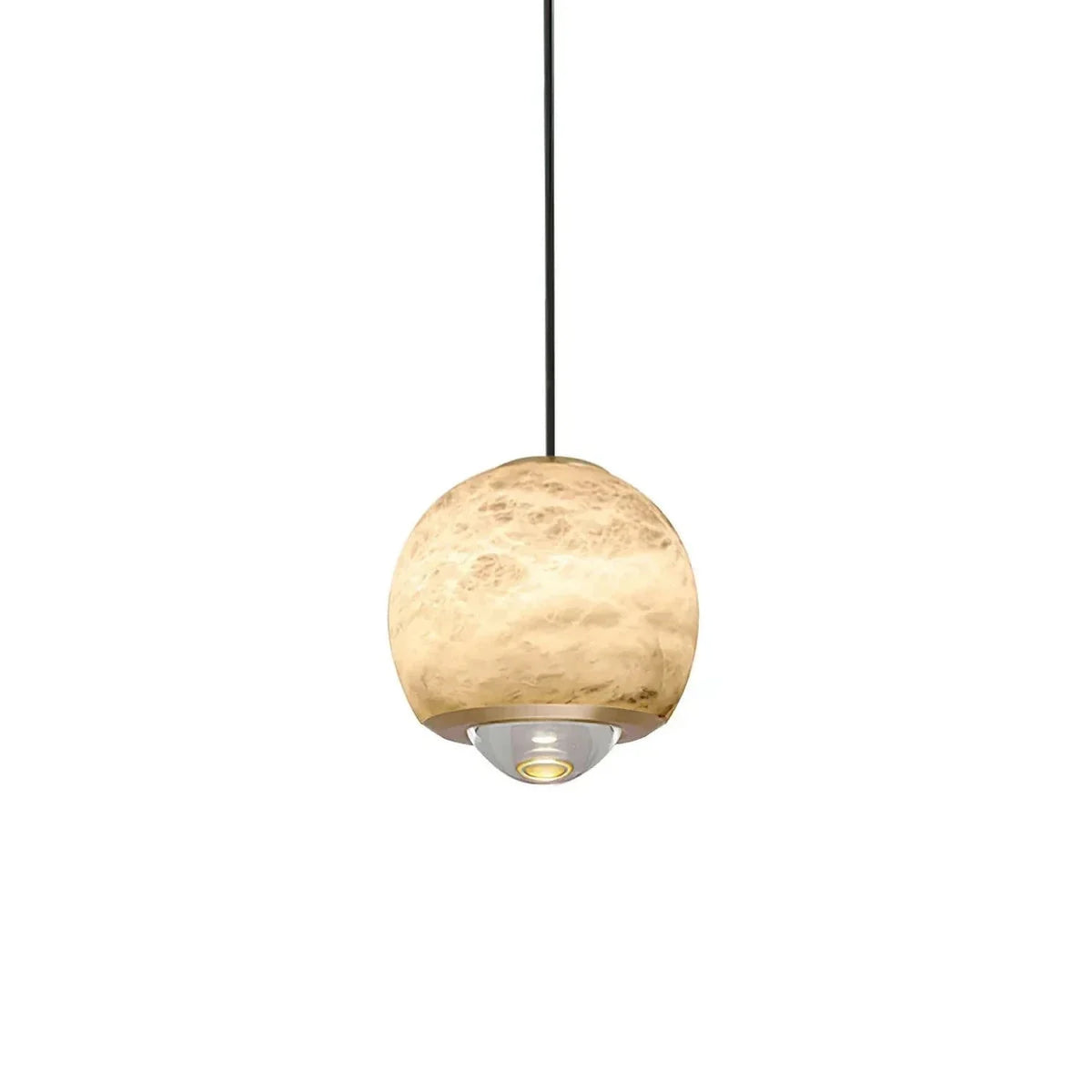 Orb Pendant Light in alabaster for Kitchen Island by AUVIELIGHT