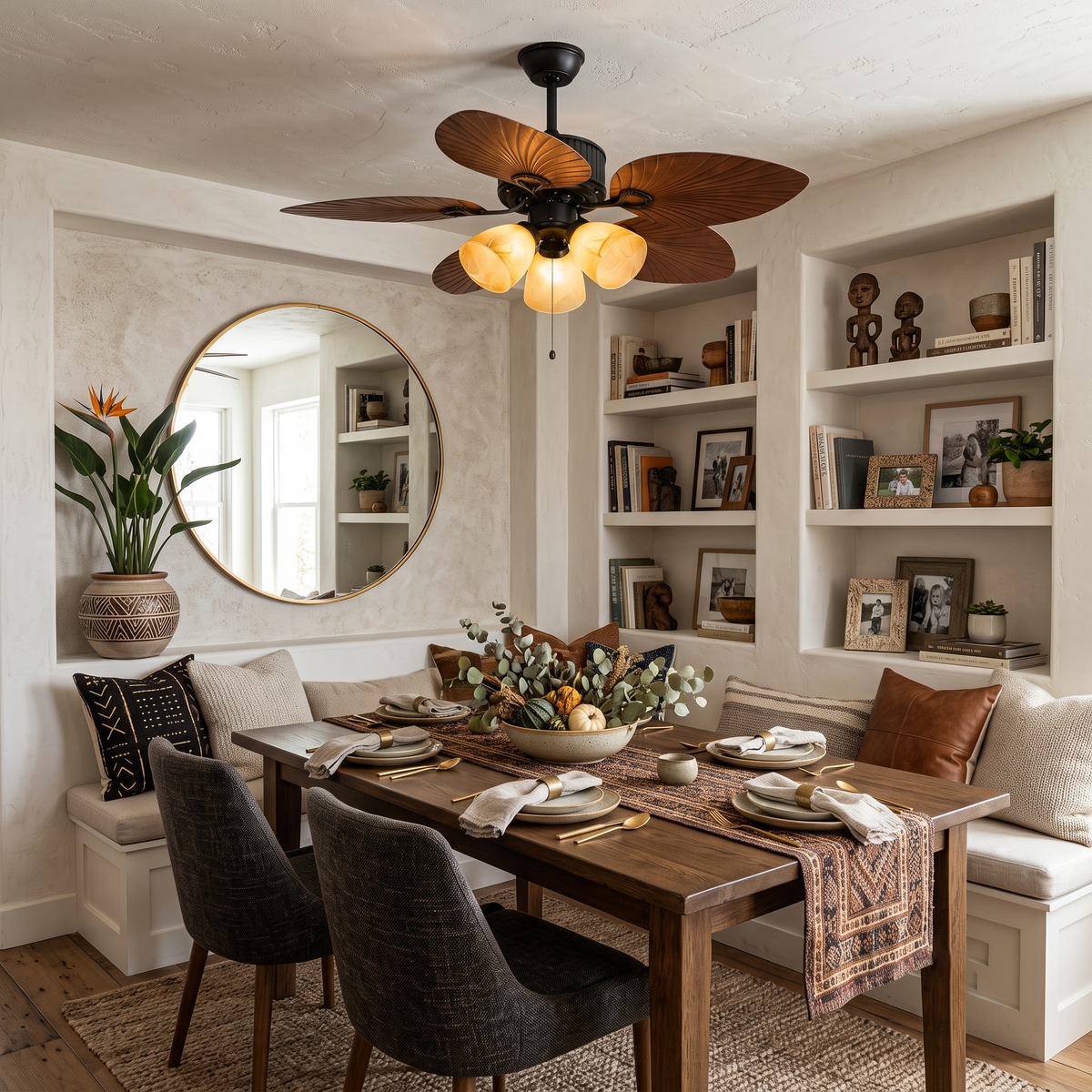 Palma Tropical Ceiling Fan Light for Living Room by AUVIELIGHT
