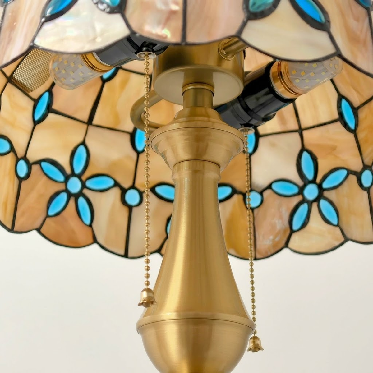 Peacock Mosaic Floor Lamp for Living Room light fixture by AUVIELIGHT
