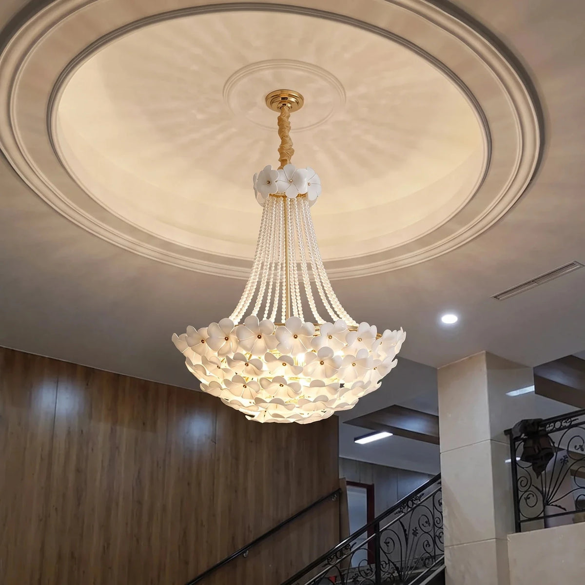 Pearl Petal Light in white for Living Room by AUVIELIGHT