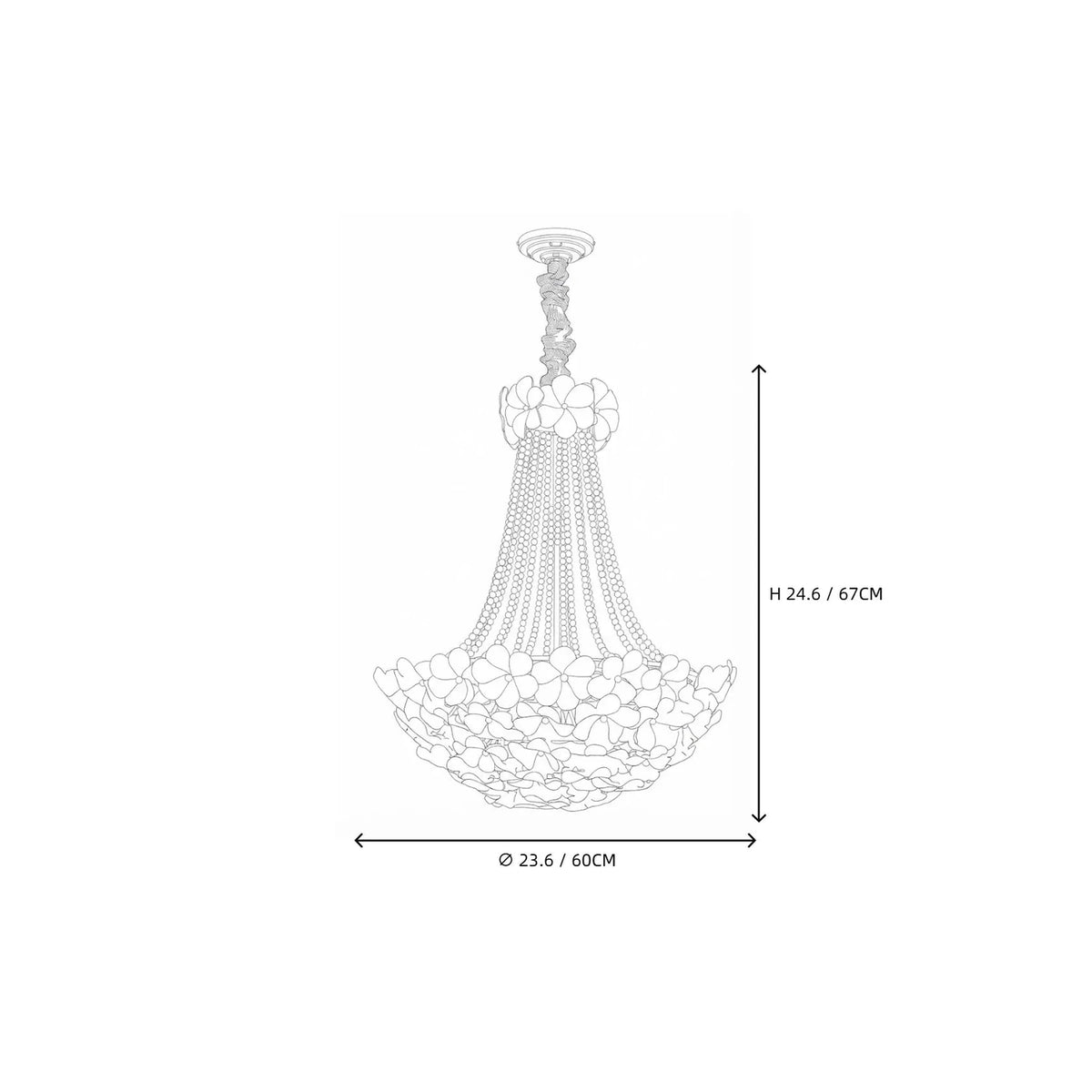 Pearl Petal Light in white for Living Room by AUVIELIGHT