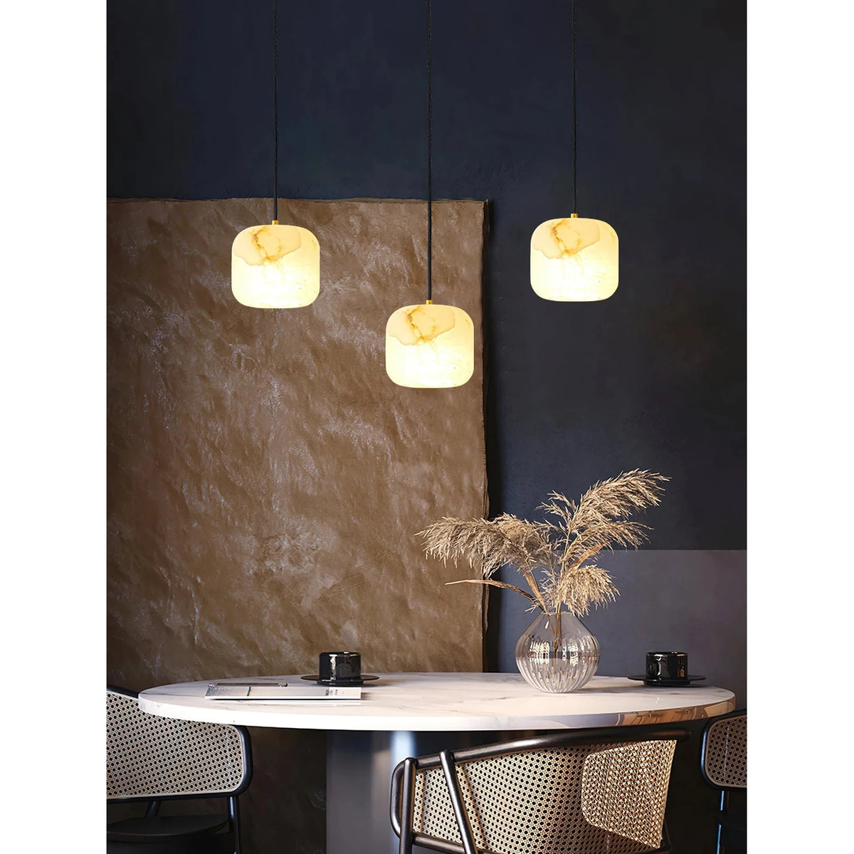 Pebble Alabaster Pendant Light by AUVIELIGHT