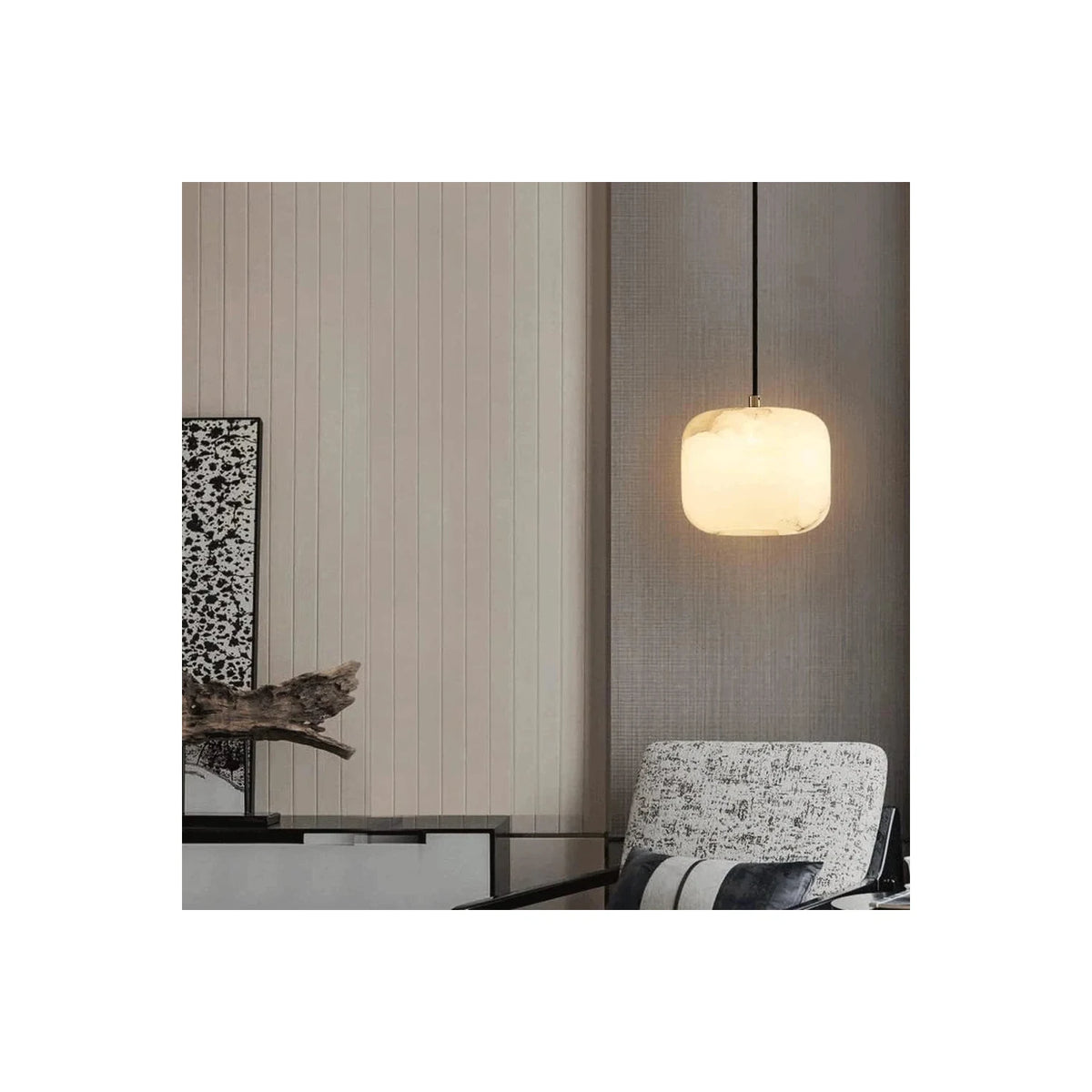 Pebble Alabaster Pendant Light by AUVIELIGHT