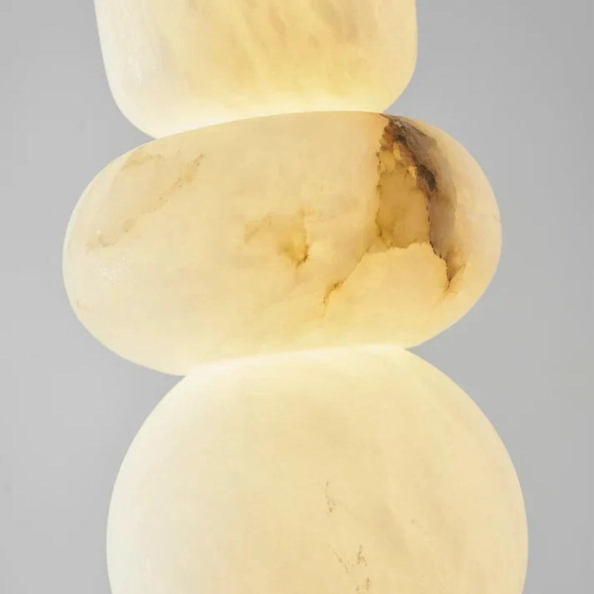 Pebble Desig Stacked Pendant Light in alabaster for Kitchen Island by AUVIELIGHT