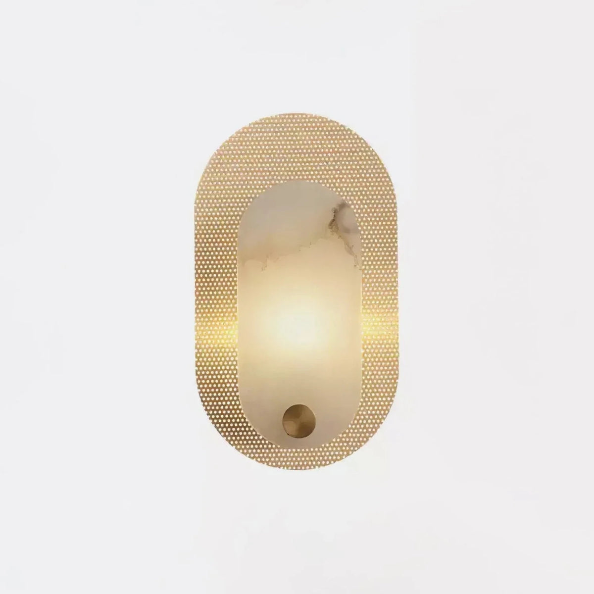 Perforated Halo Wall Sconce in brass for Hallway light fixture by AUVIELIGHT