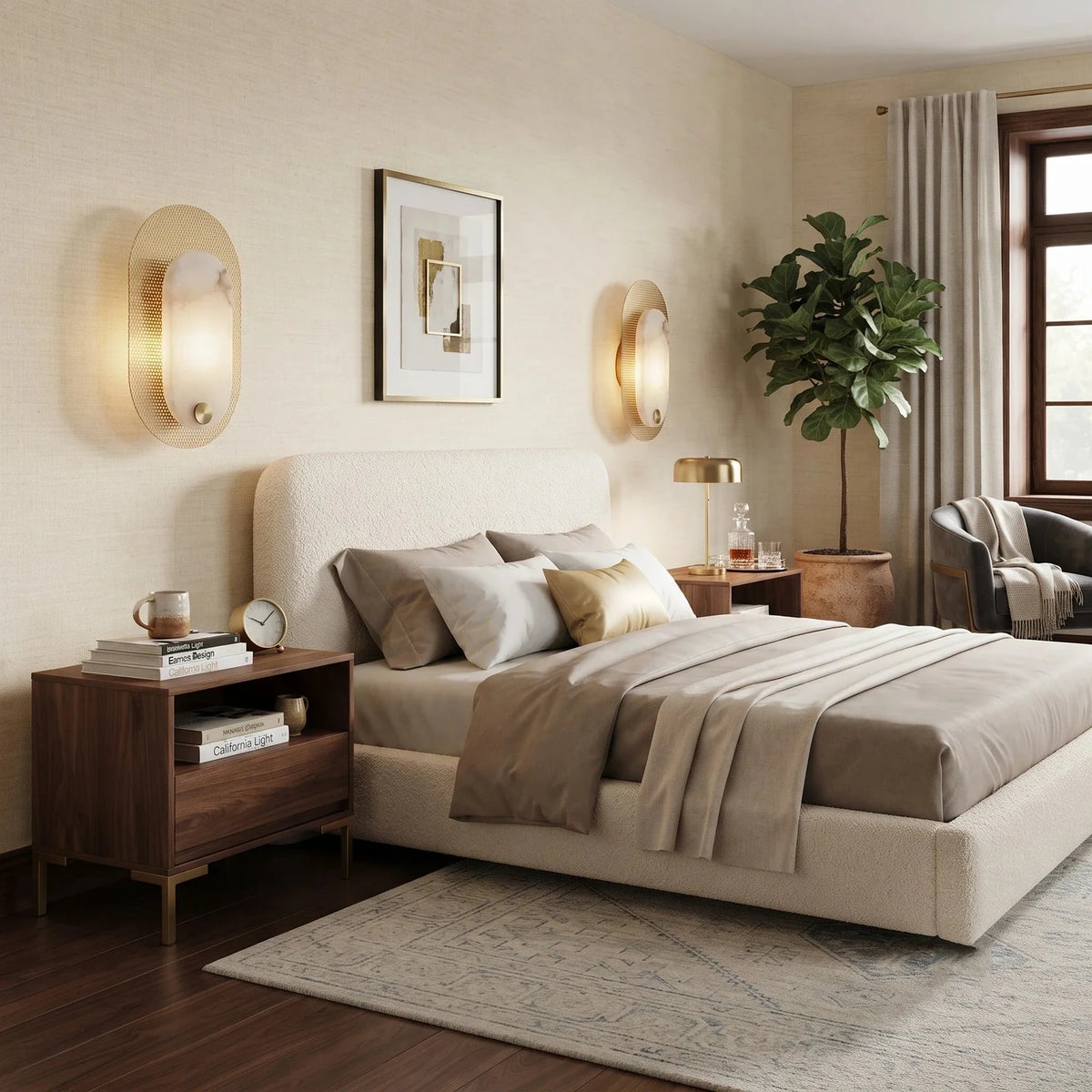 Perforated Halo Wall Sconce in brass for Hallway light fixture by AUVIELIGHT