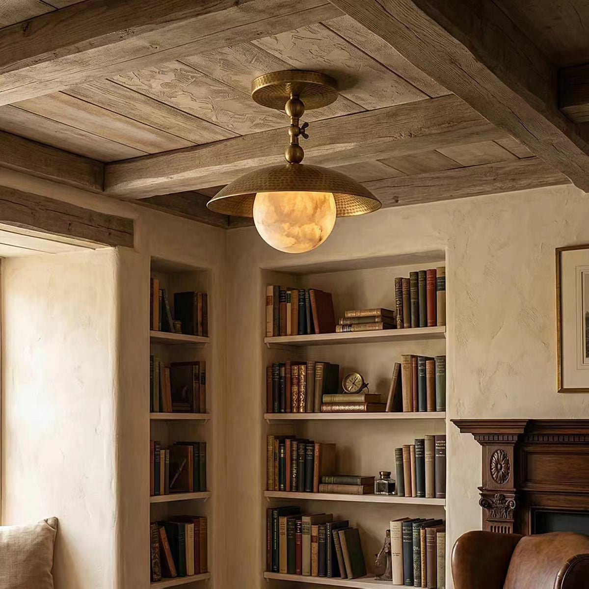 Pivot Saucer Ceiling Light in brass for Living Room by AUVIELIGHT
