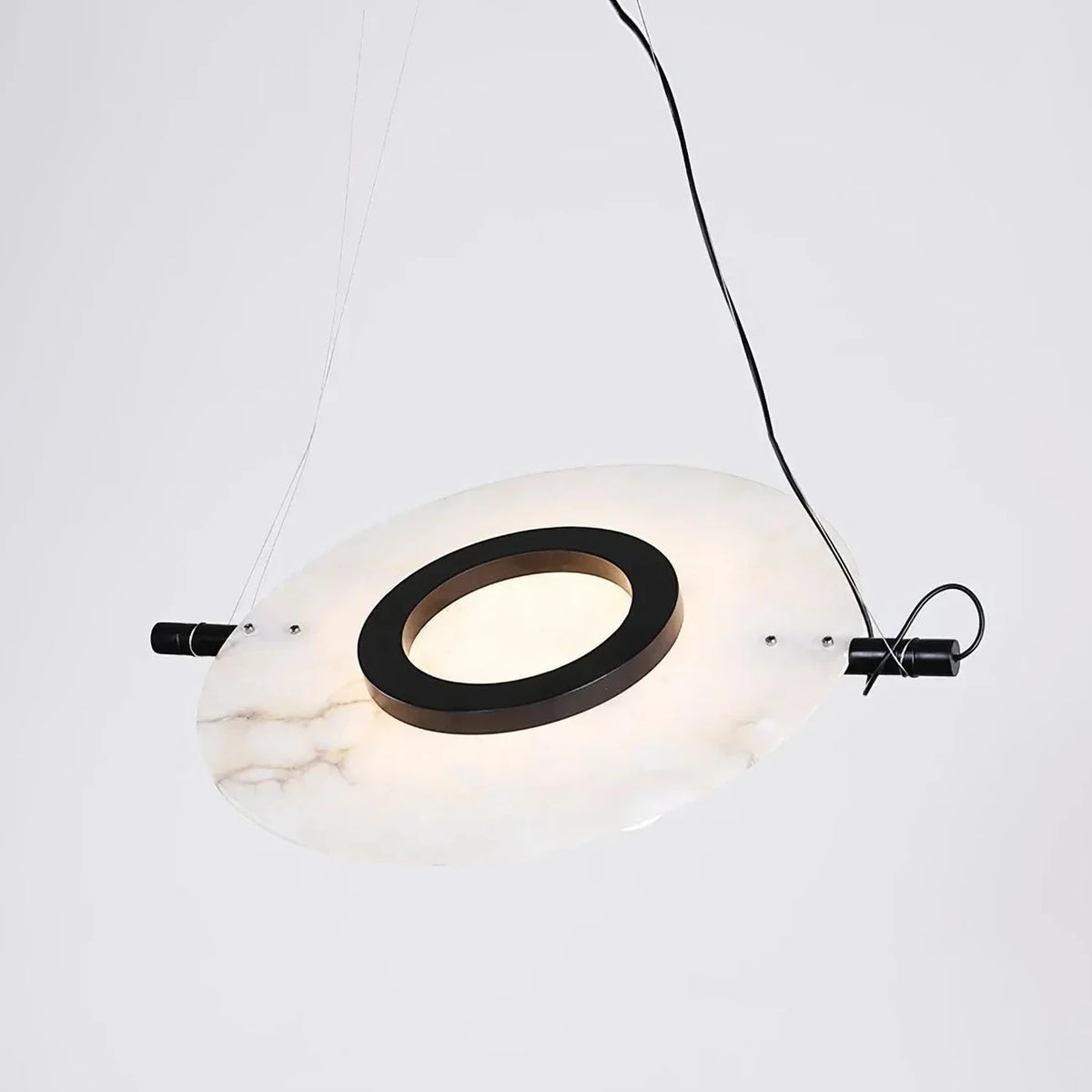 Plate Suspended Pendant Light in alabaster for Kitchen Island by AUVIELIGHT