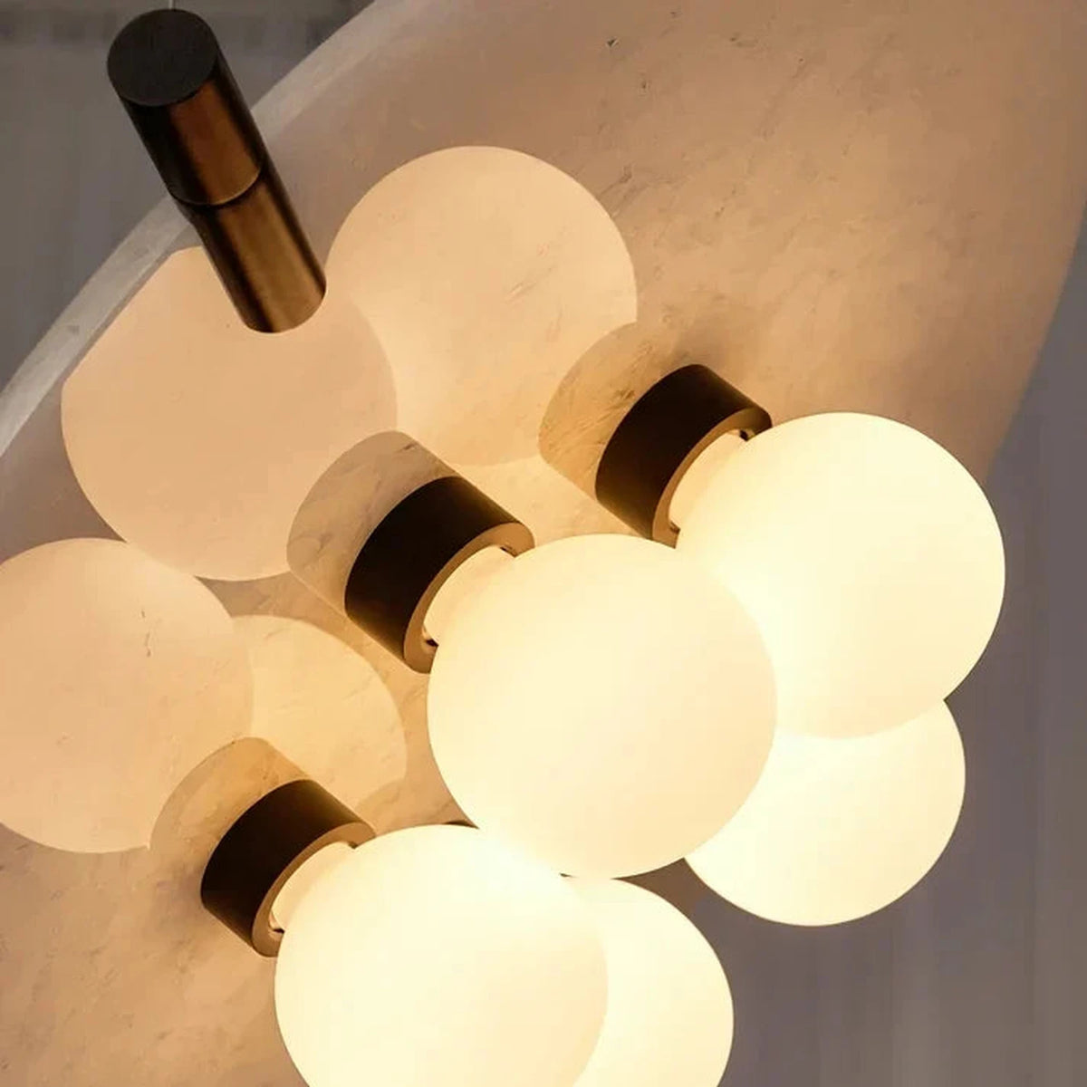 Plate Suspended Pendant Light in alabaster for Kitchen Island by AUVIELIGHT