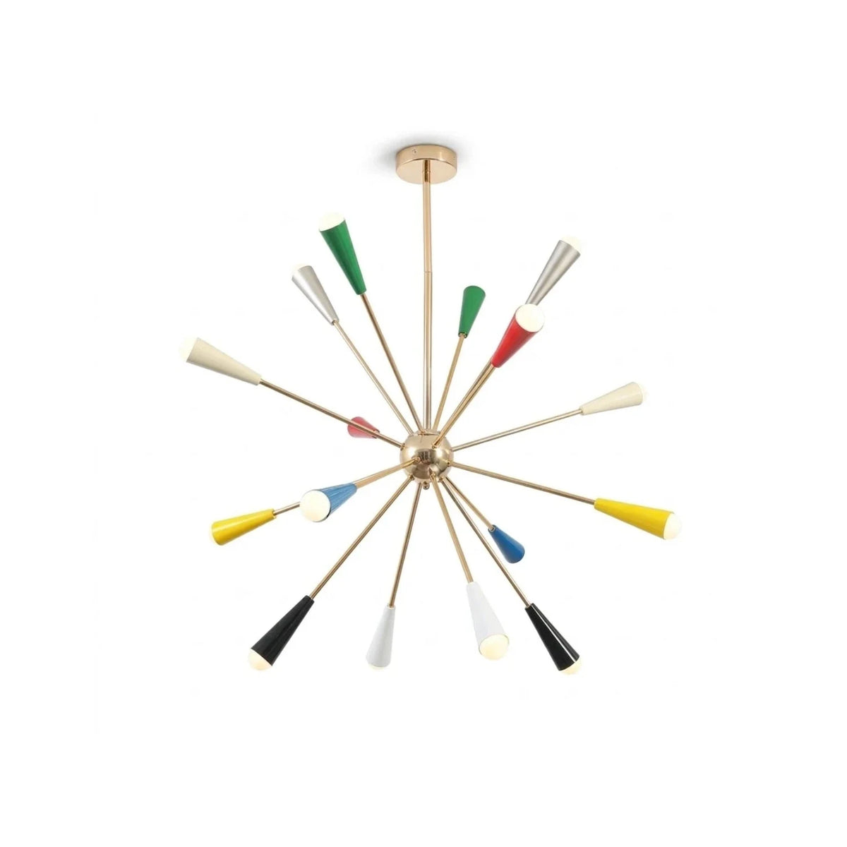 PopVibe Multi Color Starburst Chandelier light fixture by AUVIELIGHT