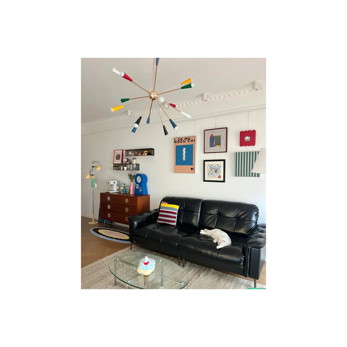 PopVibe Multi Color Starburst Chandelier light fixture by AUVIELIGHT