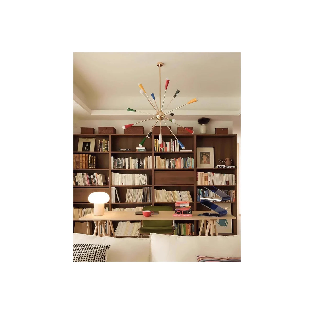 PopVibe Multi Color Starburst Chandelier light fixture by AUVIELIGHT