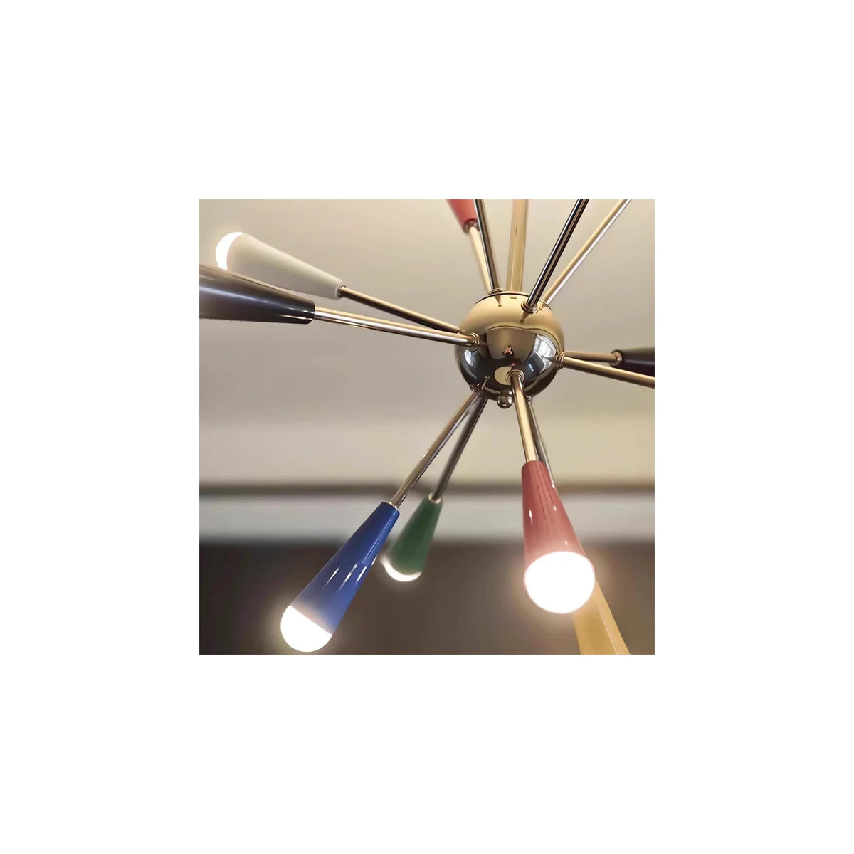 PopVibe Multi Color Starburst Chandelier light fixture by AUVIELIGHT