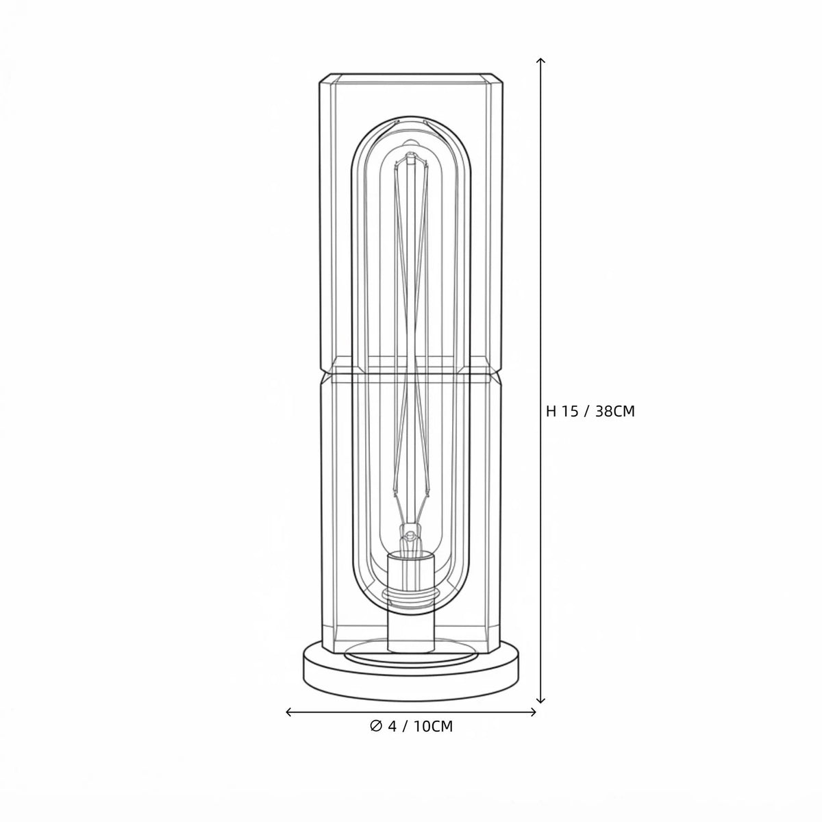 Prism Crystal Column Table Lamp light fixture by AUVIELIGHT
