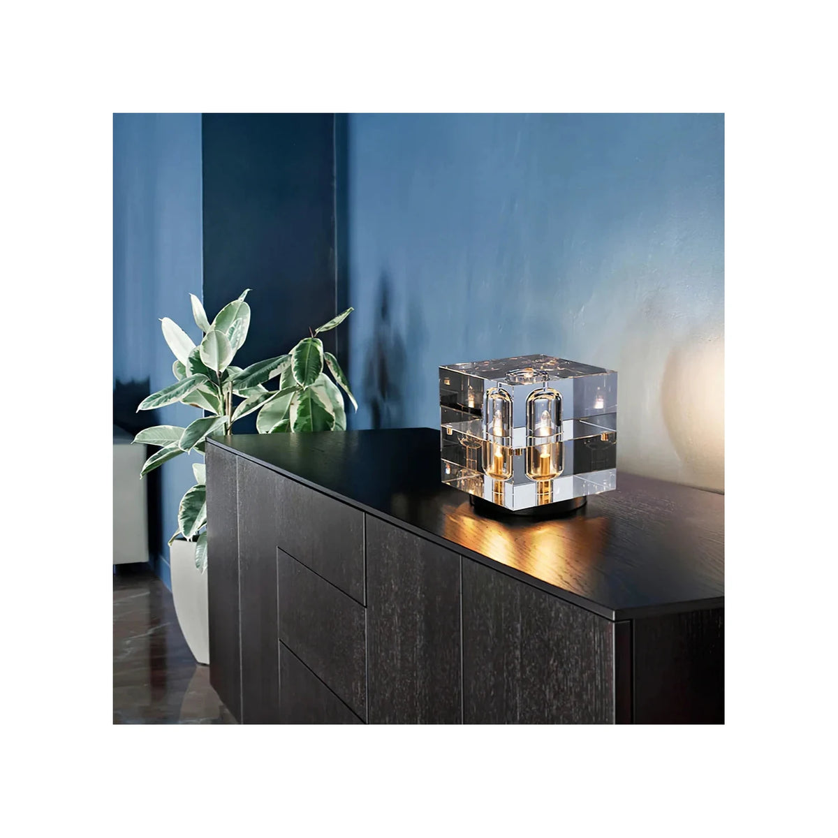 Prism Crystal Cube Table Lamp light fixture by AUVIELIGHT