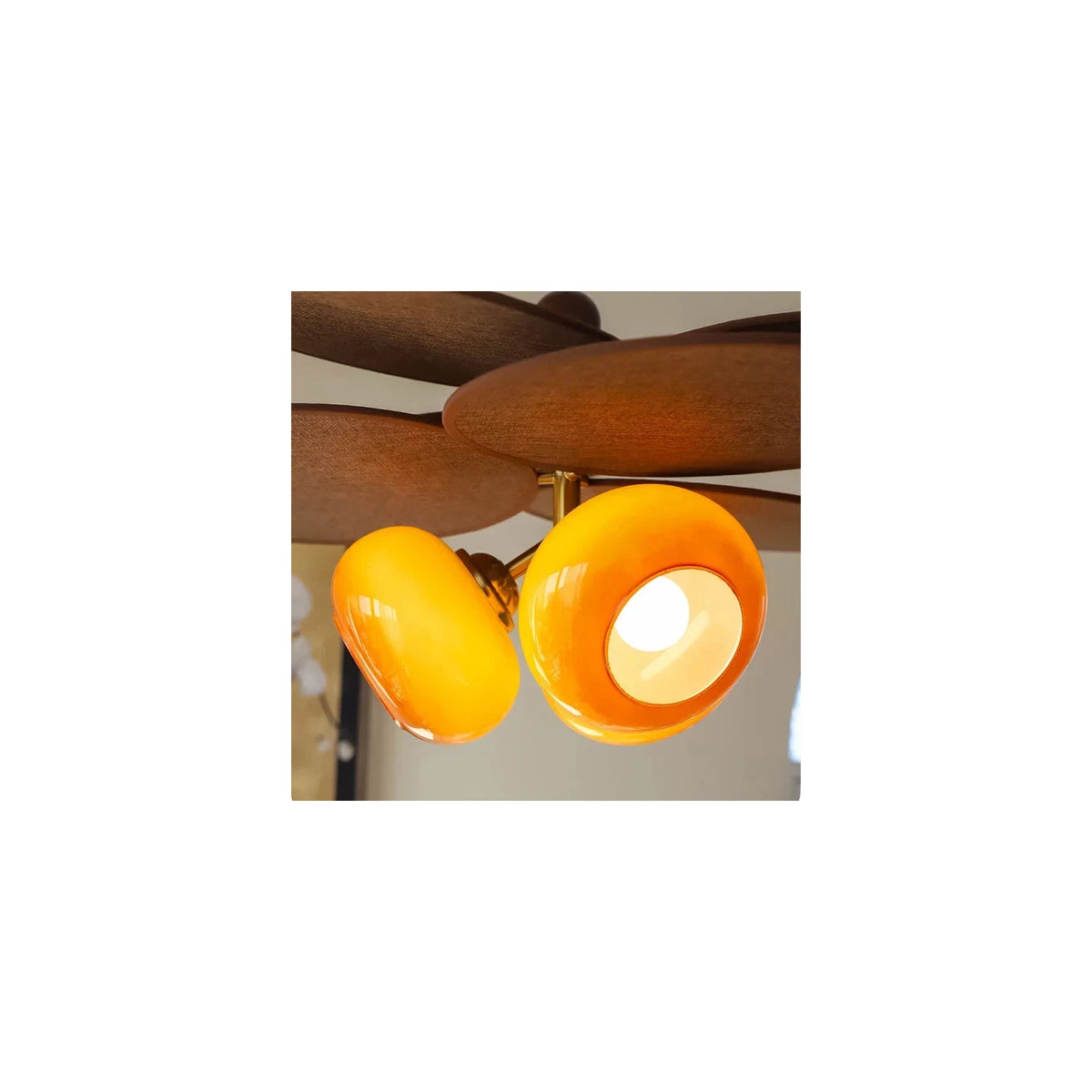 Retro Italian Style Stacking Disk Walnut Ceiling Lamp for Living Room light fixture by AUVIELIGHT