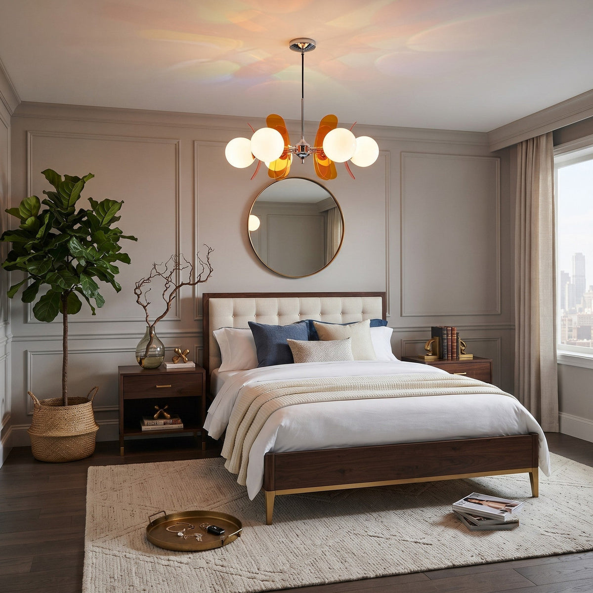 Retro Orbital Chandelier for Dining Room light fixture by AUVIELIGHT