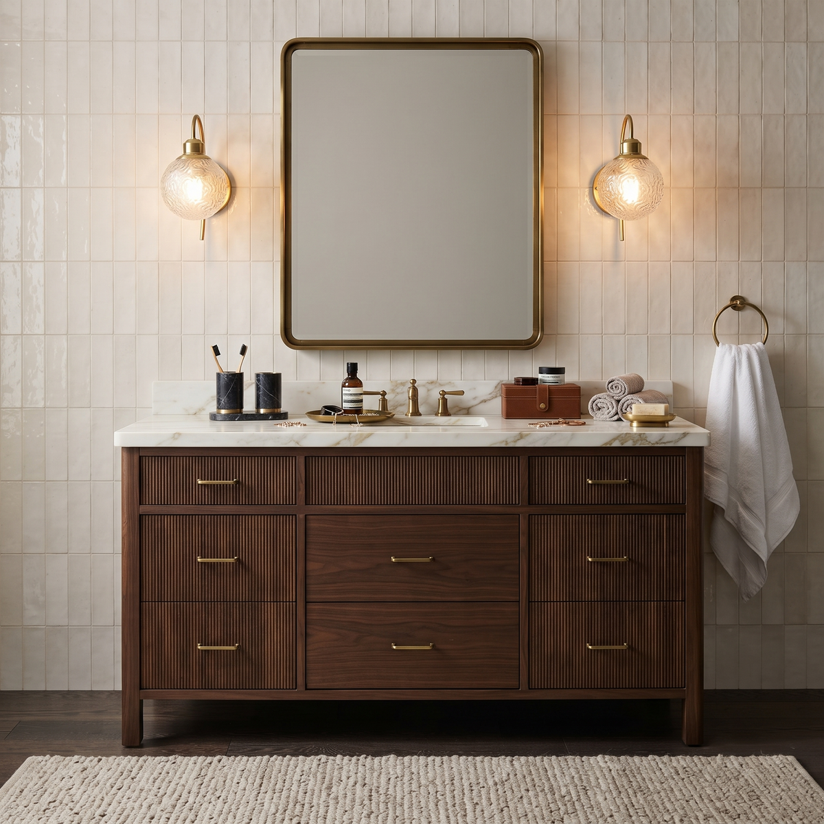 Ripple Wall Light in glass for Hallway by AUVIELIGHT