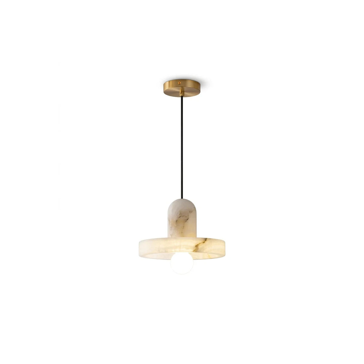 Saturn Alabaster Ring Pendant Light by AUVIELIGHT