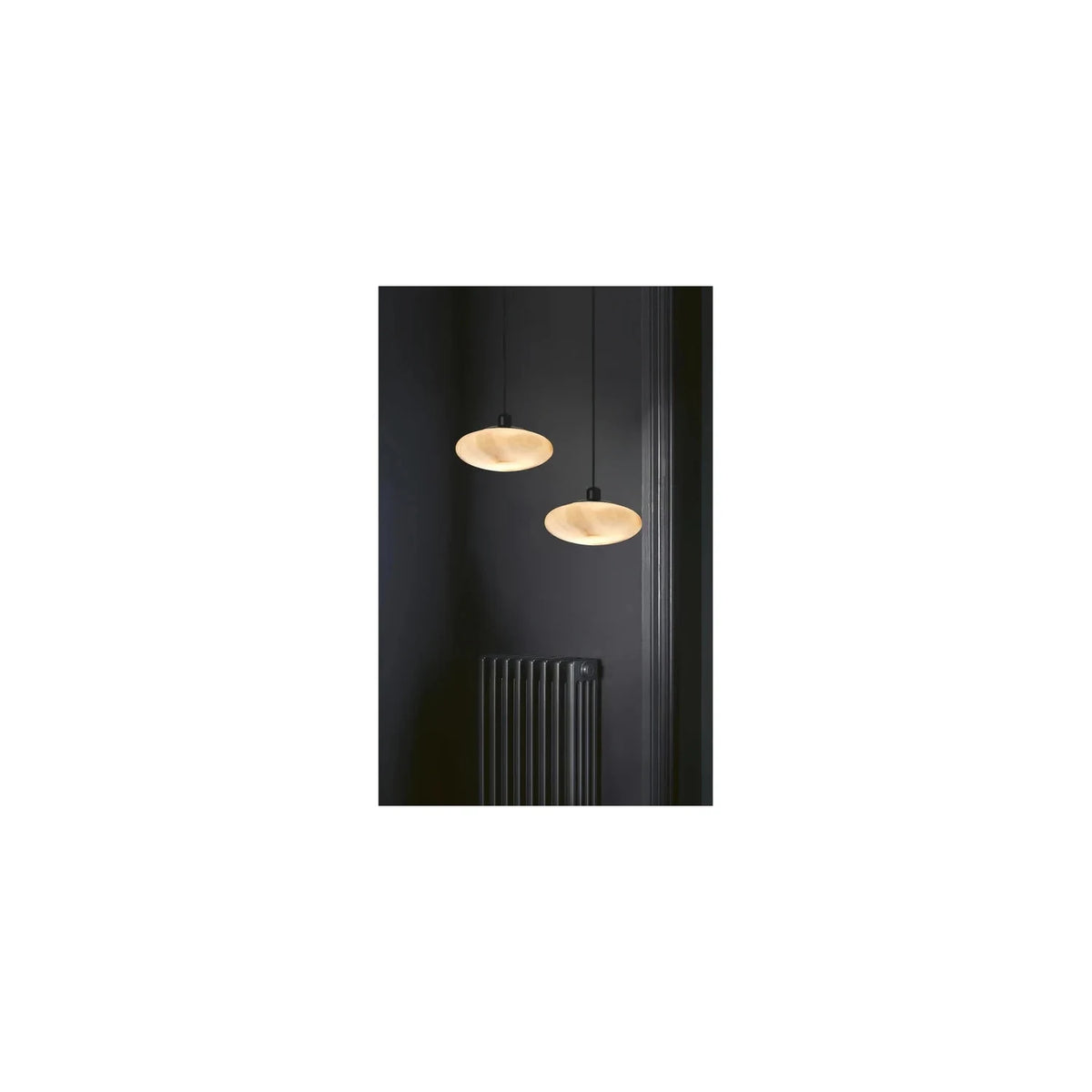 Saucer Alabaster Disc Pendant Light by AUVIELIGHT