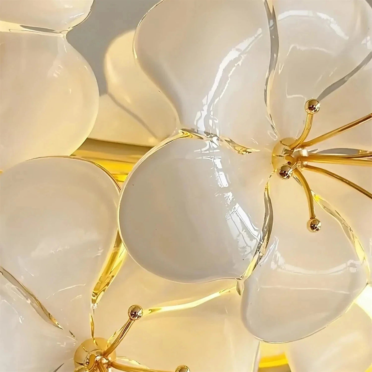 Sculptural Blossom Linear Chandelier in white ceramic for Dining Room by AUVIELIGHT